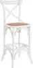 Barhocker Cross 50 x 52 x 118 cm Ulmenholz und Rattan Weiß Produktbild-Vorschau 2