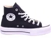 A black Converse Chuck Taylor All Star high-top sneaker with a white platform sole and white laces, shown from the side against a white background. Anteprima dell’immagine prodotto