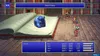 A screenshot from a video game showing a battle scene with characters and a menu. Produktbild-Vorschau