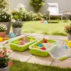 Relaxdays Sandkasten mit Deckel, 2er Set, Kunststoff, HBT: Produktbild-Vorschau 3