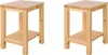 Homestyle4u 2271, Holzhocker Hocker Holz Natur 2 Stück Produktbild-Vorschau 1