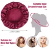 3 Stück Seidenhaube zum Schlafen – Verstellbare Satin Produktbild-Vorschau 2