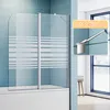 SONNI Panneau de douche pour baignoire, 120x140 cm,verre de Voir les images du produit 2