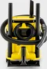 A yellow and black Kärcher wet and dry vacuum cleaner is shown from the front. Produktbild-Vorschau