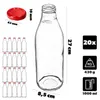 KADAX sapflessen, 1 liter, 20 stuks, rood, glazen flessen Productafbeelding-voorbeeld 3