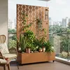 Cloison « Aaskis » avec jardinière à roulettes en acier, Voir les images du produit 7