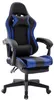 A black and blue gaming chair with a footrest is shown against a white background. Produktbild-Vorschau