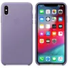 A product shot of an iPhone Xs Max with a violet case, showing both the back and front of the phone. Produktbild-Vorschau
