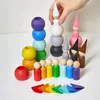 Montessori-Holzspielzeug Kleine Steckpuppen mit Hüten und Produktbild-Vorschau 10