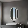 Specchiera con illuminazione Talos Oval Vento 45x80 cm nero Anteprima dell’immagine prodotto 13