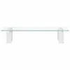 A white monitor stand with a glass top on a white background. Náhled obrázku produktu