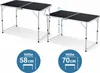 XXL Campingtisch schwarz klappbar Alu 120x60x58/70cm Produktbild-Vorschau 3