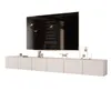 A wall-mounted TV and entertainment unit on a white background. Produktbild-Vorschau