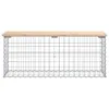 vidaXL Gabionová zahradní lavička 103x31,5x42 cm Borovicový Náhled obrázku produktu 3