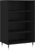 vidaXL Highboard Schwarz 57x35x90 cm Holzwerkstoff Produktbild-Vorschau 2