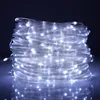 A coiled string of white LED lights against a dark background. Náhled obrázku produktu
