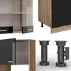 Küchenzeile Vicco R-Line Schwarz Hochglanz/Goldkraft Eiche Produktbild-Vorschau 6