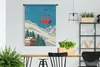 MuchoWow® Wandteppich Wandbehang Skilift - Vintage - Produktbild-Vorschau 2