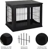 Pawhut Home Klec pro psy 2 Door Pet Cage MDF Metal Black Náhled obrázku produktu 6