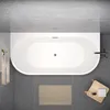 Wanna wolnostojąca przyścienna 170 x 80 cm biała Pari Podgląd zdjęcia produktu 2