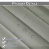 Close-up of a gray fabric with water droplets on it, indicating water resistance. Text overlays highlight product features. Anteprima dell’immagine prodotto