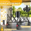 TRESKO® Bollerwagen faltbar 300L mit Bremse Schwarz | Produktbild-Vorschau 5