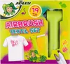 The image shows the packaging of an airbrush textile set for children. Produktbild-Vorschau