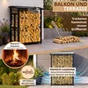 Kaminholzregal Terrasse und Balkon 91×56×117 cm mit Dach Produktbild-Vorschau 4