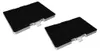 Two black rectangular objects with white trim and white clips, presented on a white background. Produktbild-Vorschau