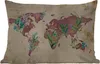 MuchoWow® Outdoor Kissen - Weltkarte - Papyrus - Retro - Produktbild-Vorschau 1