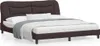 The Living Store Bettgestell mit LED Dunkelbraun 180x200 cm Produktbild-Vorschau 2