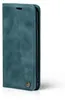 A teal flip cover phone case is shown against a white background. Produktbild-Vorschau
