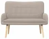 vidaXL 2-Sitzer Sofa Hellgrau 115 x 61 x 87 cm Bouclé Produktbild-Vorschau 4