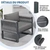 Flieks Gartenlounge-Set 8-tlg., Gartenmöbelset mit Tisch Produktbild-Vorschau 4