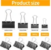 Foldback svorky 170 kusov, 15 mm až 32 mm, čierna, kov, pre Náhľad obrázku produktu 2