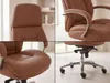 FineBuy Designer Bürostuhl Caramel Bezug Echtleder Produktbild-Vorschau 4