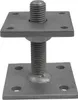 A metal post support with an adjustable threaded bolt. Produktbild-Vorschau