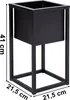 Kwietnik Concove Loft 40 Cm Czarny na taras do domu ogrodu Podgląd zdjęcia produktu 4