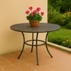 TPFGarden GARTENTISCH Roma 110cm rund mit Schirmloch aus Produktbild-Vorschau 3