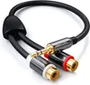 deleyCON 20cm Stereo Audio Cinch auf Klinke Kabel 3,5mm - Produktbild-Vorschau 1