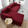 (Vínově červená) Stretch Polyester Elastan Sofa Slipcover, Náhled obrázku produktu 3