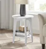 Okrúhly bočný stôl 2 úrovne biely Náhľad obrázku produktu 8
