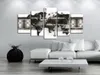 Vlies Leinwandbild - Metal World Map II 225x112.5 cm Karten Produktbild-Vorschau 5