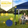 A family sitting on a bench under a blue pop-up tent in a grassy park. Anteprima dell’immagine prodotto