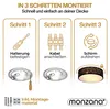 MONZANA® Plafonnier Ciel étoilé Rond Ø 30cm Abat-jour Tissu Voir les images du produit 3