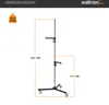 Treppiede su ruote Walimex pro con 2 supporti per morsetti Anteprima dell’immagine prodotto 5
