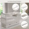 Love For Sleep Weiß Babybett Gitterbett mit Schublade 120 x Produktbild-Vorschau 2