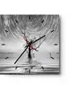 Wanduhr - Quadrat - Glasuhr - Schwarzweiß Baum See - Produktbild-Vorschau 1