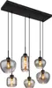 Globo Lighting Hängeleuchte Metall schwarz matt, 6x E27 Produktbild-Vorschau 1