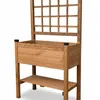 Hochbeet Holz braun 137 cm, inkl. Pflanzfolie & Ablage – Produktbild-Vorschau 1